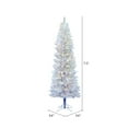 thumbnail image 3 of Vickerman 7.5' Sparkle White Spruce Pencil Artificial Christmas Tree, Multi-Colored LED Lights, 3 of 5