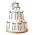 thumbnail image 1 of Set de 11 piezas de decoración para pastel Happy Birthday en negro Ouligay, 1 of 7