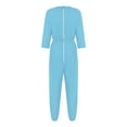 thumbnail image 4 of Runhomal Combinaison Adaptative Anti-Rayures pour Femmes Âgées à Manches Longues Pantalon Long Combinaisons d'Allaitement Vêtements de Nuit Bleu Pâle S, 4 of 5