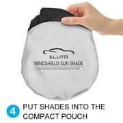Audew Windshield Visor - High Quality Silver-Coated Polyester Car Sun Visor | Keep Your Car Cool, Protect Your Electronics, and Fit Your Windshield Perfectly