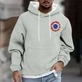 thumbnail image 2 of Riecok Mens Sweatshirt Hoodie Pullover Drawstring Solid Color Long Sleeve Tops with Pocket Casual Comfortable Hoodies Gray M, 2 of 5