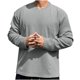 thumbnail image 2 of pstuiky manga larga para hombre, Camiseta/camiseta deportiva informal de manga larga transpirable con cuello redondo para hombre camisetas de hombre m, 2 of 7