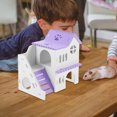 thumbnail image 3 of 2 Sets Guinea Pig Hideout House Multi-chamber Hut Hamster Hideout Villa With Ramp, 3 of 9