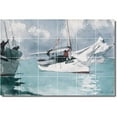 thumbnail image 1 of Ceramic Tile Mural-Winslow Homer Waterfront Painting 453. 72" w x 48" h using (24) 12 x 12 ceramic tiles, 1 of 3