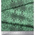 thumbnail image 3 of Soimoi Poly Georgette Fabric Floral & Moroccan Damask Ethnic Print Fabric by The Yard 52 Inch Wide, 3 of 3