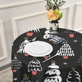 thumbnail image 5 of Coolnut Round Tablecloth 60In,Christmas Tree Table Cover Water Resistant Spill Proof Large Table Cover for Indoor & Outdoor Family Gathering Dinner, BBQ Christmas Decoration131, 5 of 7