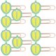 thumbnail image 3 of WORGEOUS 10pcs Creative Durian Shaped Paper Clips Bookmark Novelty File Ticket Notes Clips for Invitation Card Notebook Office Photo, 3 of 5