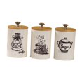 thumbnail image 2 of Bamboohart 3x Kitchen Canisters Set Coffee Tea Sugar Containers Modern Jars Decor Farmhouse vintage, 2 of 9