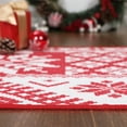 thumbnail image 4 of Christmas Area Rug 8x10 Rug Non-Slip Rubber Back Washable Low-Pile Indoor Accent Throw Rug Floor Cover, 3'x5', Red, 4 of 7