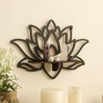 thumbnail image 3 of AOOOWER Elegant Wooden Corner Shelf Featuring Floral Pattern For Small Space Organizing, 3 of 8