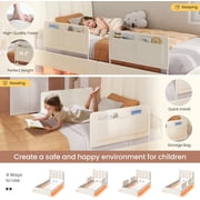 Twin Size Upholstered Bed with Storage Drawer and LED Light,Twin Bed Frame with Safety Guardrails and Chic Wavy Headboard,Velvet Princess Bed with Charging Station,Heavy Duty Metal Support,Beige