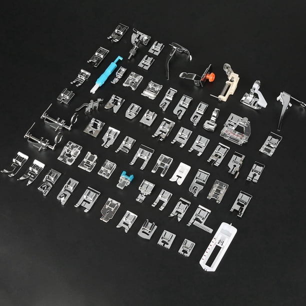 Piezas de máquina de coser Ecomeon 62 piezas prensatelas compatibles con Brother Babylock Singer Janome Elna Toyota New Home Simplicity Necchi Kenmore