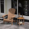 thumbnail image 2 of SSyao Adirondack Side Table, 18" Double Outdoor Side Table, Poly Lumber end Table, Weather Resistant for Indoor, Patio, Pool, Porch, Backyard-Teak, 2 of 7
