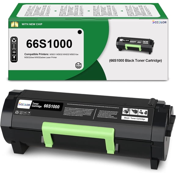 66S1000 Toner Cartridge Black High Yield Compatible with Lexmark MS531 MS631 MS632 MX532 MX632 MS531dw MS631dw MS632dwe MX532adwe MX632adwe Printers