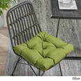 thumbnail image 3 of Noble House Isaias Indoor Fabric Tufted Chair Cushion, Olive (Green), 3 of 7
