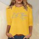 thumbnail image 2 of Blusa estampada de manga 3/4 y cuello redondo para mujer - Túnica informal para el día a día, 2 of 5