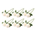 thumbnail image 1 of Bewildely 12 Uds flores artificiales crisantemo bola planta flores ramo de novia para jardín fiesta cafetería decoraciones Decoración Blanco, 1 of 6