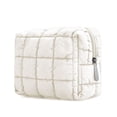 thumbnail image 1 of Bolsa de maquillaje E-Tree, bonita bolsa de cosméticos acolchada, blanca, 1 of 8