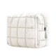 thumbnail image 1 of Bolsa de maquillaje E-Tree, bonita bolsa de cosméticos acolchada, blanca, 1 of 8