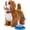 Brown and White, variant on JEWLALO Realistic Robot Dog Plushies, Robot Puppy Like a Real Puppy, Waggy Robot Dog, Interactive Walking Robots Dog Plush Toys with Touch Sensing, Voice Mimic