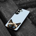 thumbnail image 4 of WIRESTER Shockproof Soft Rubber Cover Case for Samsung Galaxy S25+ / S25 Plus 6.7" 2025, Animal Siamese Kitten Cat On Pale Aqua Background, 4 of 5