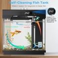 thumbnail image 2 of 3.7 Gallon Aquarium Starter Kit Small Glass Fish Tank with Filter and Light (10 Colors Adjustable) Desktop Self-Cleaning Betta Fish Tank Kit Office & Home Decor Idea (Black), 2 of 8