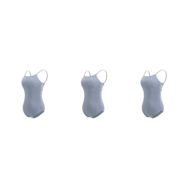 Sonducket Traje de baile Leotardo de ballet Traje de baile Exquisito Atractivo Traje de rendimiento de entrepierna cerrada Gris claro Type1 NO1