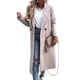 thumbnail image 3 of Abrigo de Lana de Invierno para Mujer, Estilo Informal, con Solapa y Botonadura Sencilla. Beige M, 3 of 10
