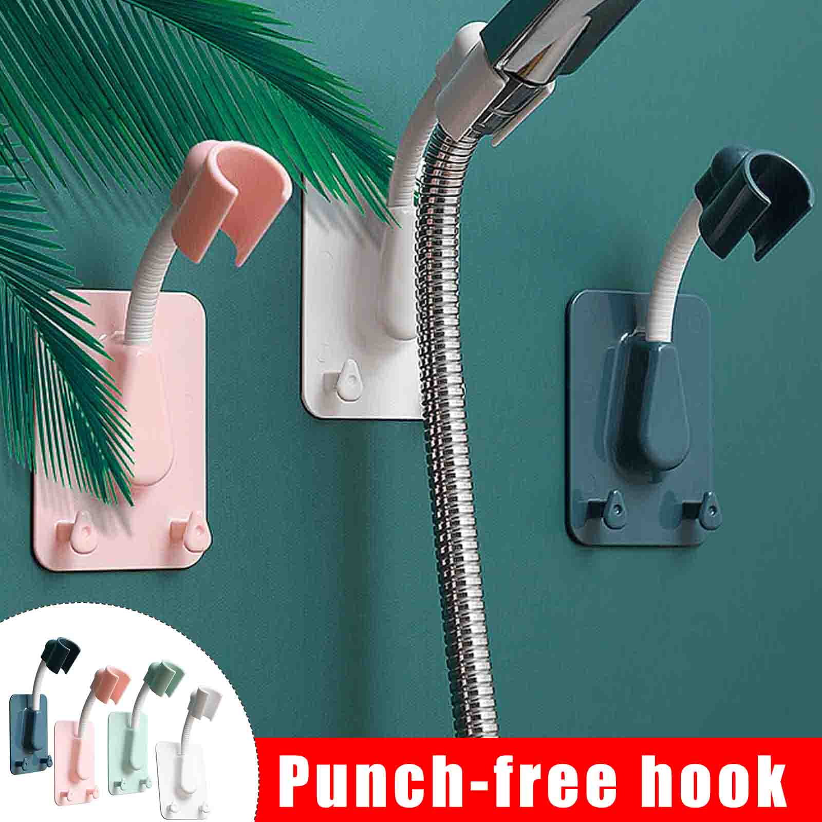 Rotatable Shower Stand Gray DAASK Shower Rack with Hooks Punch-Free 360°Rotation for Bathroom Accessories Shower Head Holder 