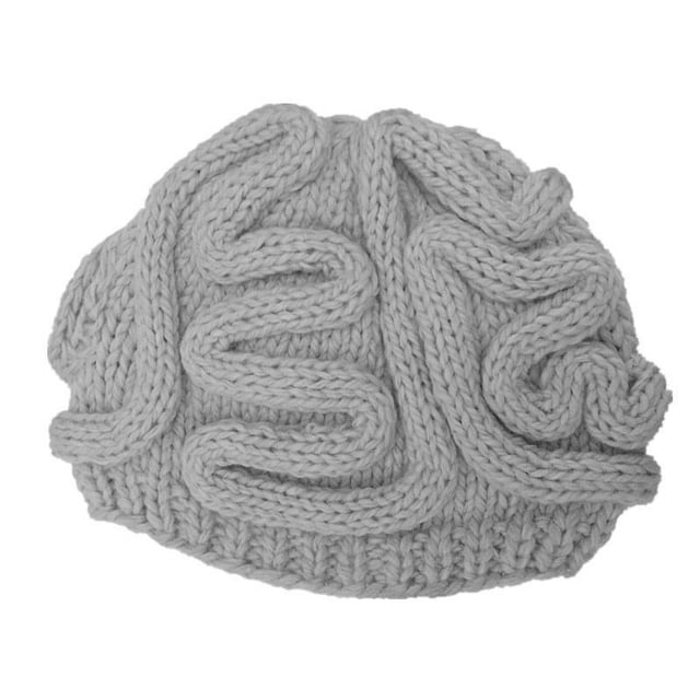 Funny Knitted Brain Hat,Knitted Personalized Brain Hat,Winter Hat,Soft Acrylic Fabric,Adjustable Fit,For Outdoor Winter,Great Gift Idea,Lightweight Portable,Perfect for Travel,Knitted