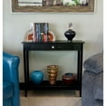 thumbnail image 5 of Casual Contemporary Living Solid Acacia Console Table with Drawer & Bottom Shelf- Black, 5 of 7