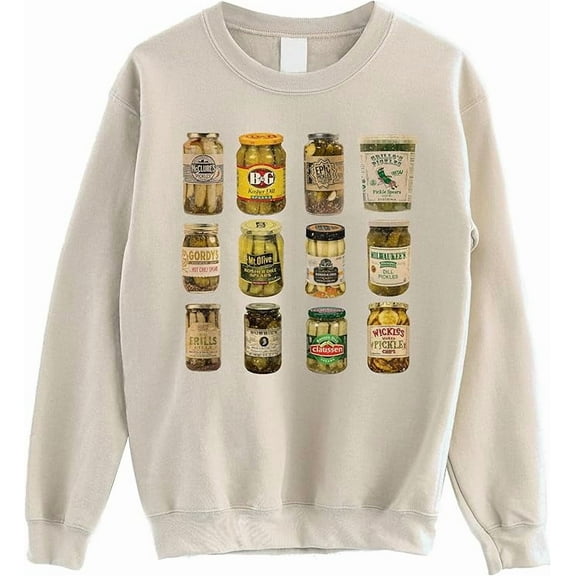 Vintage Canned Pickles Sweatshirt - Pickle Retro Sweater For Pickle Lovers