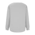 thumbnail image 4 of Lovzfmll Ladies Tops and Blouses, Womens Long Sleeve Round Neck Shirts Basic Tee Fall Tops Outfits Loose Causal Clothes Capless Solid Color Fashion Commuting Fallow Comfort Jacket Gray M, 4 of 5