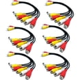 thumbnail image 4 of 3RCA Male Jack to 6 RCA Female Plug Splitter Audio Video AV TV DVD Adapter Cable, 4 of 10
