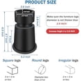 thumbnail image 2 of Bed Risers 6 Inch Heavy Duty, Elevation in Heights 4 or 5.8 Inch Round Furniture Risers for Bed Desk Table Sofa Couch, Bed Lifts Risers(4 Pack Black), 2 of 5