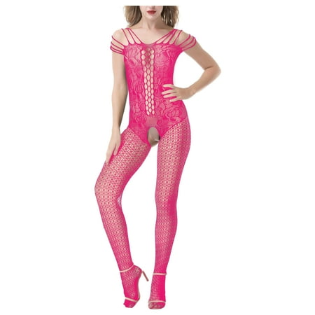 

Ichuanyi Women Fashion Sexy See-Through Underwear Uniform Temptation Mesh Nightdress