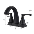 thumbnail image 6 of MAYEERTY 4" Centerset Brushed Nickel Bathroom Sink Faucet with Pop-Up Drain, High Arc Spout & 2 Handles, 6 of 6