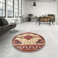 thumbnail image 3 of Ahgly Company Indoor Square Traditional Fire Brick Red Persian Area Rugs, 7' Square, 3 of 6