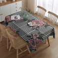 thumbnail image 2 of Pioneer Flower Floral Print Pattern Rectangle Tablecloth 60"x84",Waterproof Polyester Rectangle Table Cloth, Wipeable Spillproof Polyester Tablecloth for Dining, Camping, Indoor and Outdoor, 2 of 5
