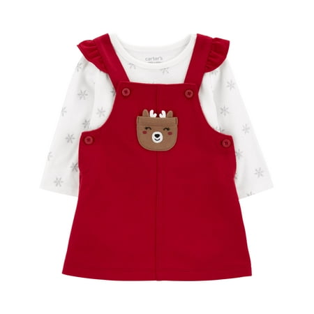 Carter's Child of Mine Baby Girl Holiday Dress Set, 2-Piece, Sizes Newborn-12 Months