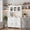 White, variant on 66" Tall Kitchen Pantry Cabinet, Modern Hutch with Charging Station, Coffee Bar Storage with Glass Doors & Drawers