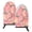 Pink-peach Pattern, variant on Fun Fish Mouth Oven Mitts 9.5x5.7in Cotton Pot Holders Heat Resistant Grill Gloves for Kitchen BBQ Decor Simple Stars