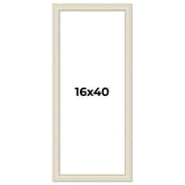 16x40 Frame White Real Wood Picture Frame Width 1.75 inches | Interior Frame Depth 0.5 inches |