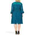 thumbnail image 3 of Standards & Practices Plus Size Balloon Sleeve Velvet Trim Peasant Dress 2X, 3 of 5