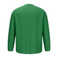 thumbnail image 5 of Dagegui Men's Casual Shirts Knitted Ribbed Long Sleeve Solid Crewneck Pullover Tops Big and Tall Workout Sport T Shirt Today Deals Clearance Items Green,2XL, 5 of 6