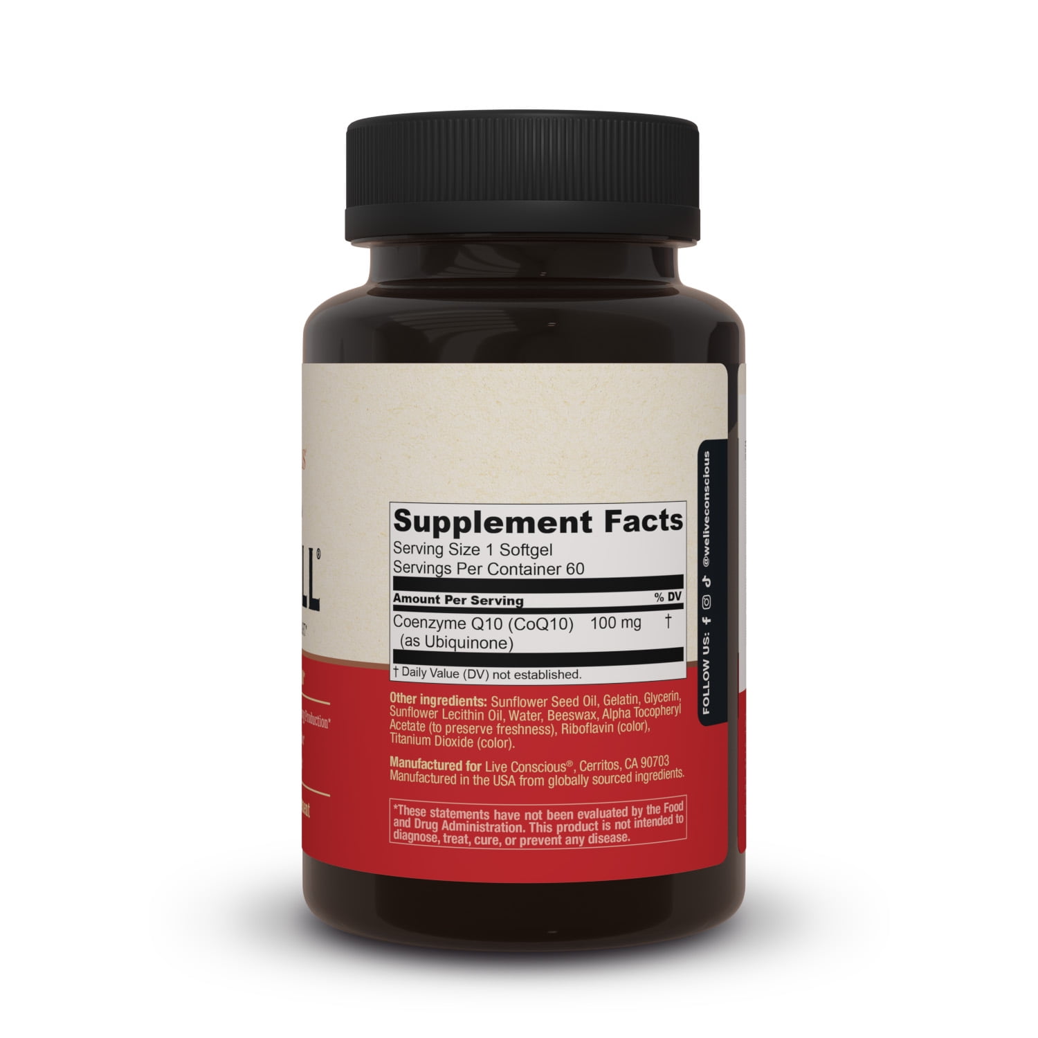 CoQWell - CoQ10 Heart, Brain, and Vascular Health Support, High-Quality Coenzyme Q10 Ubiquinone - 60 Softgels - 60 Day Supply