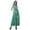 Aquamarine Green, variant on Moomaya Rayon Tiered Dresses For Women Printed Classic Collar Shirtdress Women