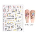 thumbnail image 1 of onlyliua Artículos En Liquidación Pegatinas para Uñas Personalizadas con Diseño de Llamas Coloridas, Brillantes, Abstractas Rayas, 1 of 2