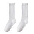 thumbnail image 2 of D-GROEE 1 Pair Winter Warm Thermal Socks Women's Crew Thickened Blend Solid Color Boot Socks for Outdoor, 2 of 8