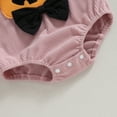 thumbnail image 5 of Okbabeha My First Halloween Baby Girl Boy Outfit Cute Pumpkin Romper Onesie Corduroy Overalls Halloween Baby Clothes, 5 of 7
